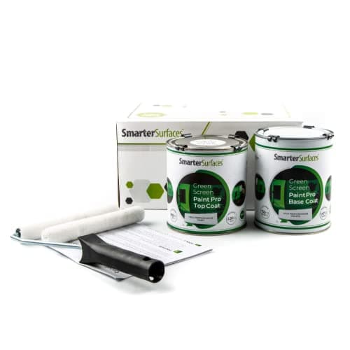 Smarter Surfaces Green Screen Paint 6m² - High Performance Green Chroma Key Backdrop Greenscreen Paint - High Saturation - Ideal for Professional Studios, Home Web Streaming & 4K Cameras