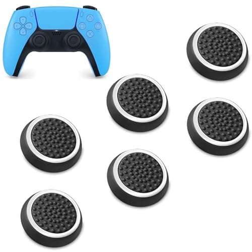 Anti-Slip Silicone Analog Joystick Thumb Grip Replacement Parts 6 PCS