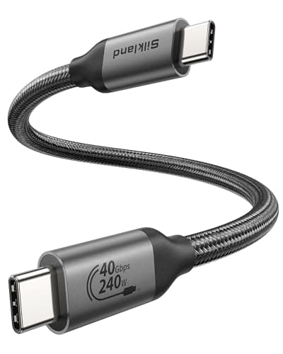 Silkland USB4 Cable for Thunderbolt 4/3 Cable USB-IF Certified 30CM 40Gbps