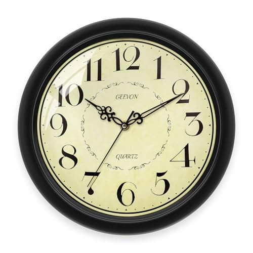 Geevon Retro Vintage Wall Clock without Ticking