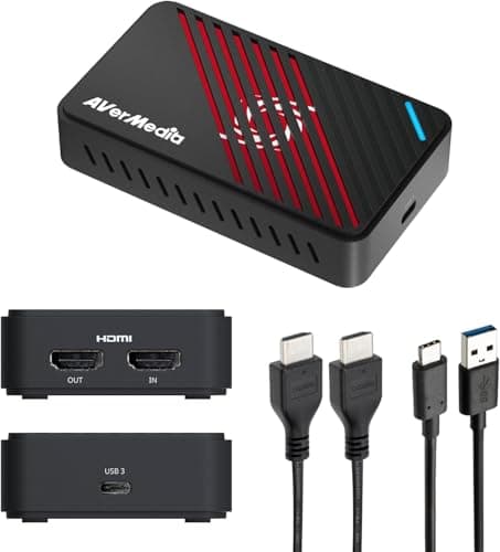 AVerMedia 4K HDMI Capture Card for Streaming, PS5, Xbox, Nintendo Switch, PC, USB 3.2 Game Capture Device for Twitch, OBS, YouTube, Discord, Low Latency Recording, GC553Pro Live Gamer Ultra S