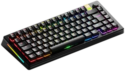 GLORIOUS Gaming GMMK 3 PRO HE : clavier gaming sans fil réactif, effet Hall, corps alu, taux de polling 8K, switches MX et HE (hot swap), activation ajustable, TKL 75%, anglaise QWERTY - Noir