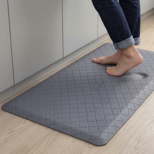 Crystals Anti Fatigue Kitchen Mat Non Slip Cushioned Standing Floor Mat Waterproof Heavy Duty Comfort Foam Mat for Kitchen Office Laundry Room Standing Desk (Medium)