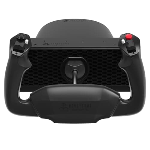 Honeycomb Alpha LITE - compact yoke for flight simulation, 180* rotation, programmable buttons, sturdy steel shaft, clear design perfect for sim beginners, plug & fly with MSFS 2024