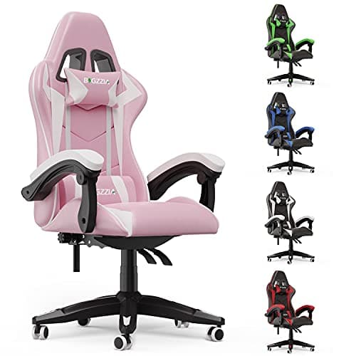 Bigzzia Gaming Chair Reclining PC Chair Ergonomic Design with Cushion
