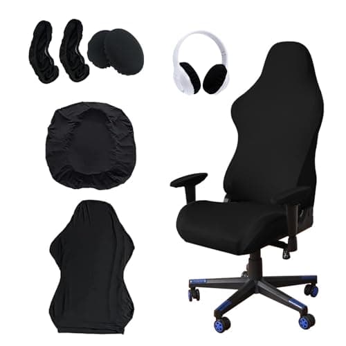 Luckwaii Gaming Chair Cover 6 Pcs Office Chair Covers Stretch Removable