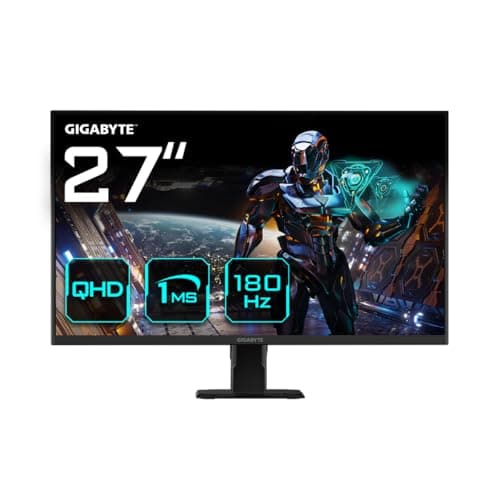 Gigabyte GS27QA 27" QHD Gaming Monitor - 2560 x 1440, 180Hz, 1ms, 300 cd/m², FreeSync, HDR Ready, HDMI 2.0, DisplayPort 1.4
