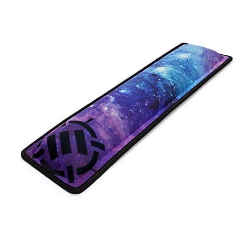 ENHANCE Ergonomic Keyboard Wrist Rest - Keyboard Wrist Pad with Memory Foam Wrist Support and Premium Anti-Fray Stitching - Fits Full Size Keyboards - Great for Office or Working from Home - Galaxy