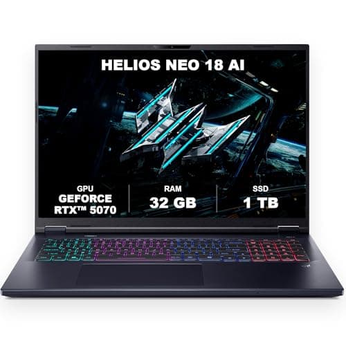 Acer Predator Helios Neo 18 AI | Gaming Laptop | Core Ultra 9 | RTX 5070