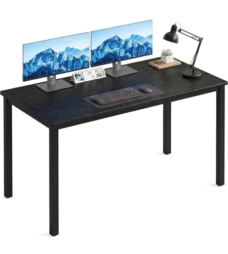 Blisswood Office Desk 120 x 50 x 75 cm, Small Computer Desk, Writing PC Desks with Metal Frame, Study Table for Bedroom, Living Room & Workstation, Black