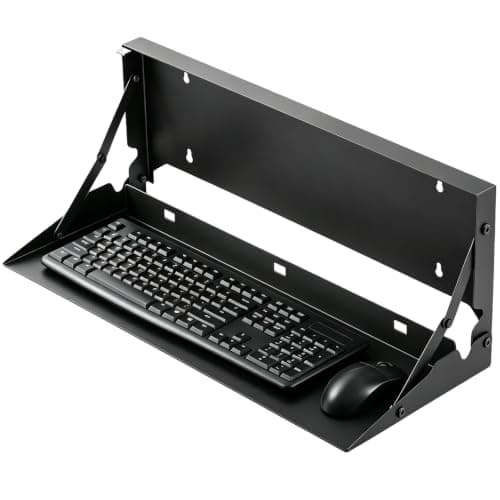 Vehiwell Flip-Down Keyboard Wall Tray, 24 Inch Typing Platform Wall Mount