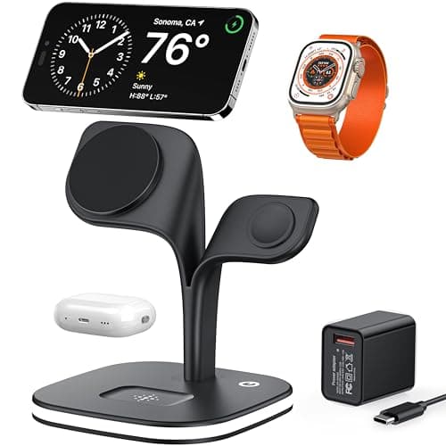 EXW 3 in 1 Magnetic Wireless Charger Stand for Apple Multiple Devices