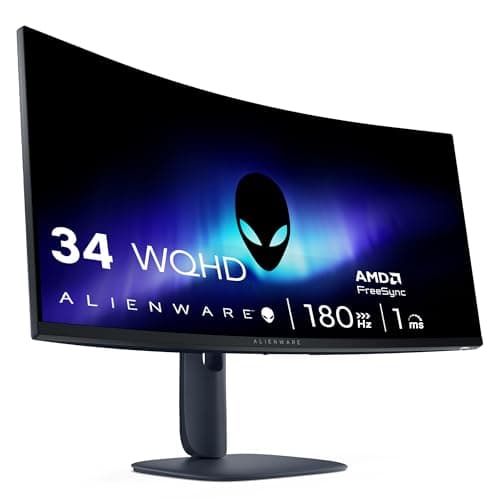 Alienware 34 Gaming Monitor - AW3425DWM, WQHD (3440x1440), 180Hz, VA, 1ms