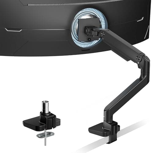 ARES WING Heavy Duty Monitor Arm for 17-49inch Screens Max 44lbs, Black