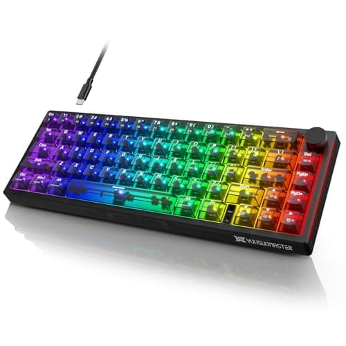 YOUSUOMASTER X83 Wired Gaming Keyboard with Volume Knob, Black