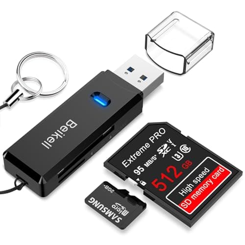 Beikell USB 3.0 Card Reader,High-speed SD/Micro SD Card Reader