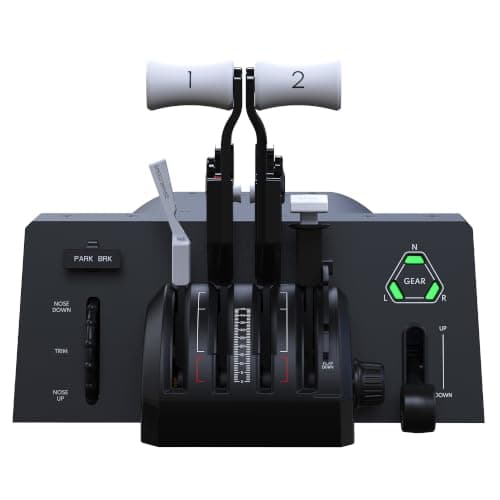 Honeycomb BRAVO LITE - compact throttle quadrant for flight simulation, clear design, compatible with MSFS 20/24