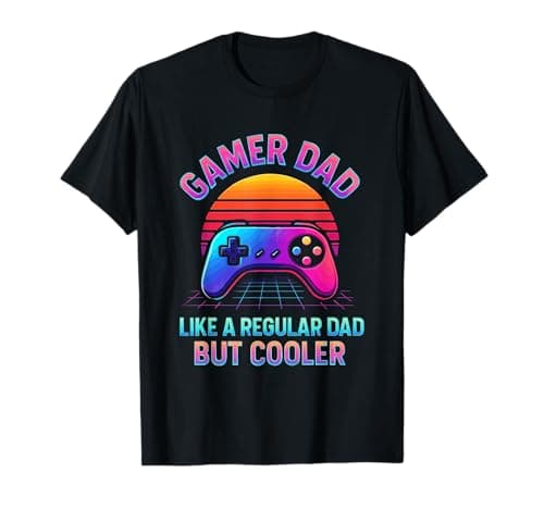 Gamer Dad Fathers Day Video Gaming Daddy Son Vintage T-Shirt
