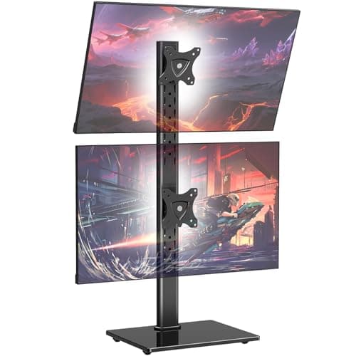 ELIVED Vertical Dual Monitor Stand for 13-32 Inch Flat Curved Screens