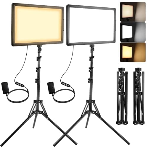 20W LED Photo Video Light 2-Pack, Ci-Fotto 69" Photography Lighting Kit