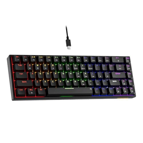 NEWMEN GM682 Wired Mechanical Keyboard,60% Percent Gaming Keyboard,68 Keys