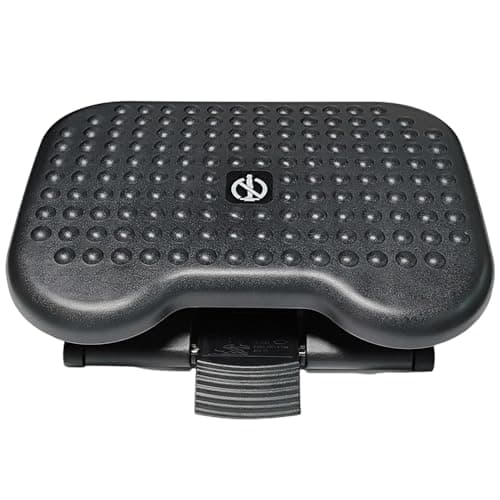 Unibos | Adjustable Under Desk Footrest, Foot Rest for Under Desk At Work with Massage, Foot Stool with 3 Height Position & 30 Degree Tilt Angle Adjustment for Home & Office