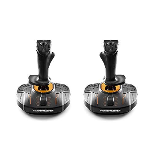 Thrustmaster T.16000M Space Sim Duo Stick - Dual Ambidextrous Joysticks with H.E.A.R.T HallEffect AccuRate Technology for PC | Dual stick setup, Hall effect, 32 programmable buttons, optimized ergonomics, integrated throttle, ambidextrous