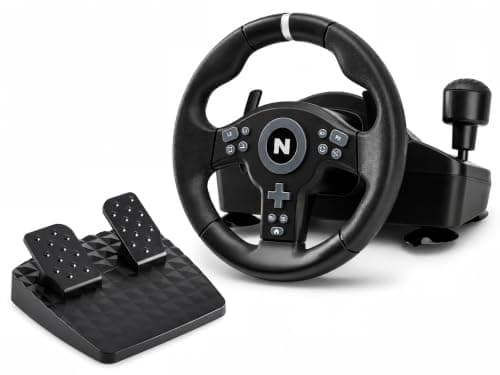 NiTHO Drive Pro V200 Racing Wheel with Pedals and Integrated Shifter, 270° Gaming Steering Wheel Compatible with PC, PS4, Switch 2, Switch, Xbox Series X|S & Xbox One, Driving Simulator with Vibration