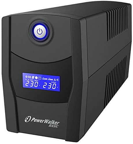 PowerWalker UPS VI Series 1000VA/600W Compact Battery backup solution with 3 x UK Outlets, built-in AVR, HID Supported, Cold (DC) Start Function (LCD Screen)