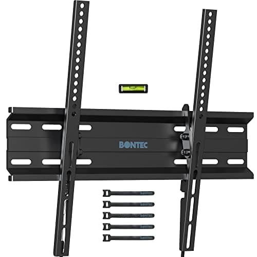 BONTEC TV Wall Bracket, Tilting TV Wall Mount for 23-60 Inch TVs, 45 kg