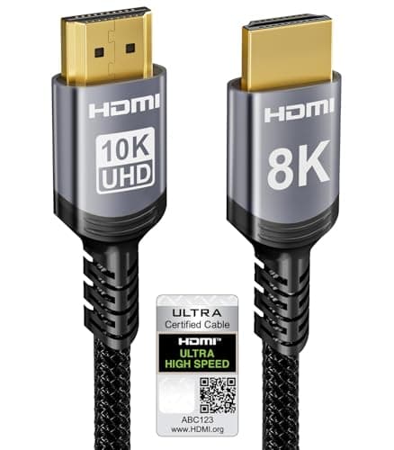 Sniokco 10K 8K 4K HDMI 2.1 Cable 2M Certified 48Gbps Ultra High Speed HDMI®