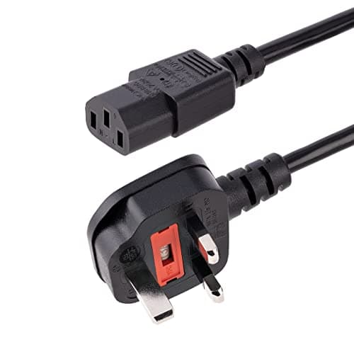 StarTech 3m UK Computer Power Cable, 10A 250V, 18AWG, Black (PXT101UK3M)