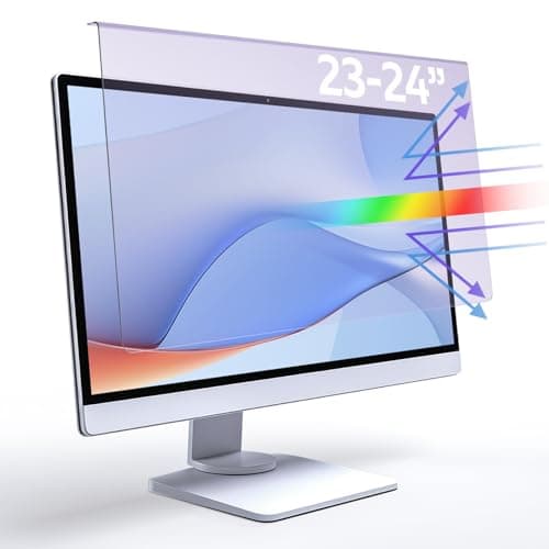Qoosea 23-24 inch Blue Light Blocking Screen Protector for Computer Monitors Universal Fit 547x320mm Anti-Glare UV Protection for Prolonged Work and Gaming(23-24" 16:9) [1 Pack]