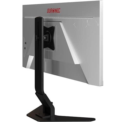 Duronic DM12D1 Monitor Arm Stand Low Profile, 17-30 inch Single LCD LED Desk Mount Bracket with Tilt and Swivel (Tilt +15°/-15°,Rotate 360°) (DM12D1)
