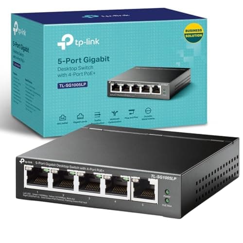 TP-Link TL-SG1005LP 5-Port Gigabit PoE+ Switch, Unmanaged Network Switch
