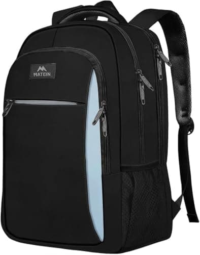 MATEIN Travel Laptop Backpack, Work Bag Lightweight Laptop Bag, Black Blue