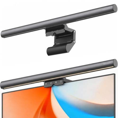 Yeelight Monitor Light Bar Touch Control 42cm, 1500Lux Dimmable USB Powered Monitor Light, Stepless Adjustable & Color Temperature Screen Lamp, No Glare & Eye-Care Anti-Blue Desk Lamp for Work Game