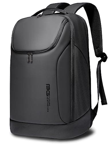 BANGE Business Smart Waterproof Backpack Fit 15.6 Inch Laptop, Travel Durable Suitable For Overnight And Daily Use, Black (No Usb)