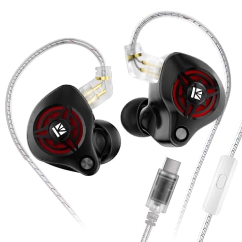 KBEAR BK1 USB C Gaming Earbuds with Mic, 10mm Dynamic Driver Wired Earphones USB C for FPS Gamers on Mobile, Wired In Ear Gaming Headphones Compatible with iPhone 16 Pro, Samsung, Xiaomi, Pixel