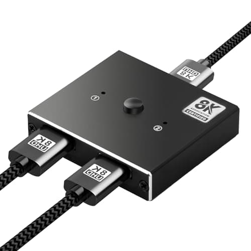 HDMI Switch 8K HDMI 2.1 Splitter Bidirectional 1 in 2 out/ 2 In 1 Out