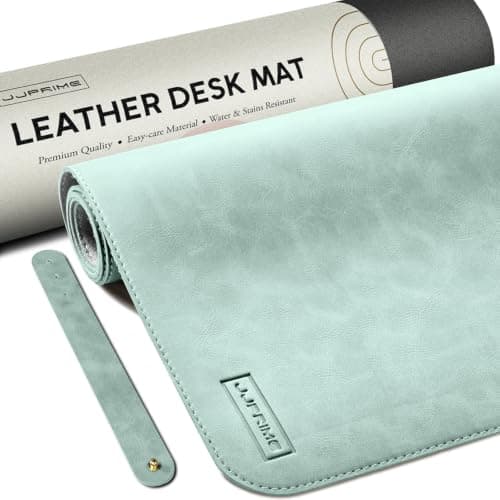 90x40cm Leather Desk Mat Large Mouse Mat XXL Gaming Desk Pad Long (Teal)