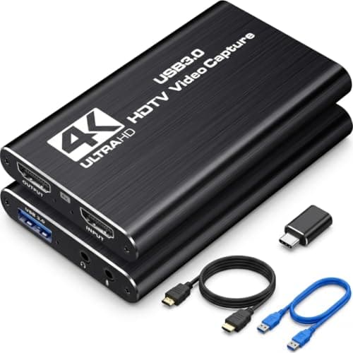 QGECEN Video Capture Card 1080P 60FPS, USB 3.0 HDMI Capture Card