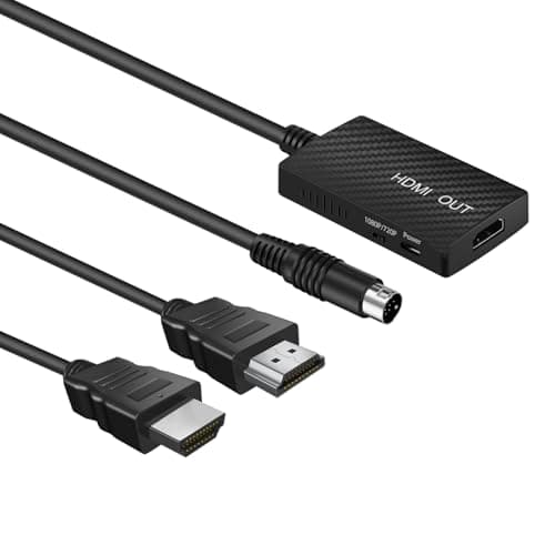 TNP For Sega Genesis HDMI Adapter HDMI Link Cable compatible with Sega Genesis 2 and Mega Drive 2 Game Consoles for HD TVs, Monitors, and Projectors