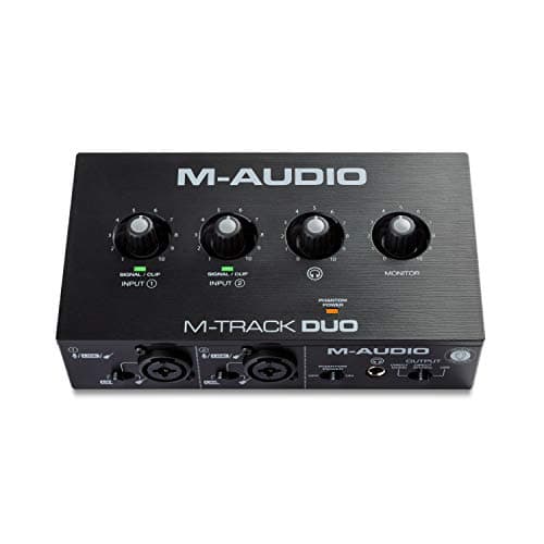 M-AUDIO M-Track Duo USB Audio Interface | Dual XLR, Line and DI Inputs, Professional Software Suite for Recording, Streaming, and Podcasting