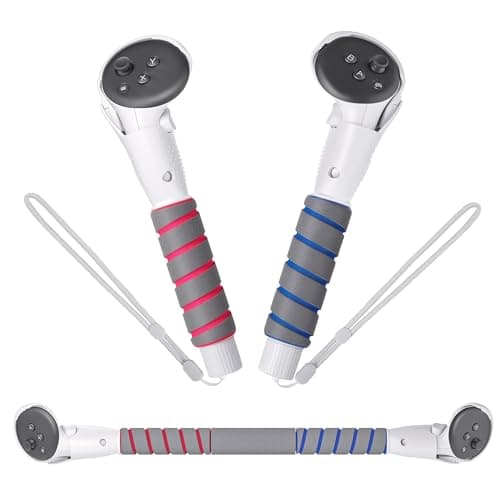 Digicharge 3-in-1 Handle Attachment Compatible with Meta Quest 3S / Quest 3 / Xbox edition Sticks Oculus Accessories, Beat Saber Handles, VR Gorilla Tag Controller Extension Grip Golf Club Attachment