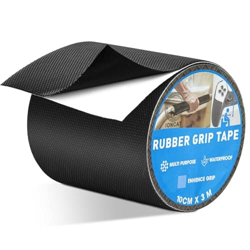 IONCAT Rubber Grip Tape, Anti Slip Tape, Non Slip Tape, 10 CM x 3 M, Black
