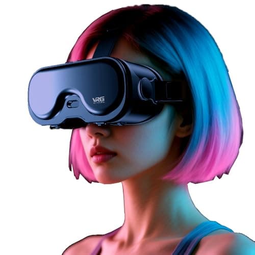 VR Headset for iPhone and Android, 3D Virtual Reality VR Glasses With blue lights for VR Games Movies & Video, Support 4.7-7.0”phone for Kids & Adults with Remote Controller