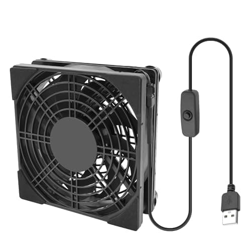 XMSJSIY 120mm Computer Fan, USB PC Router Cooling Fan 1800RPM Radiator