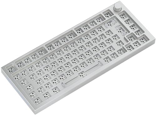 GLORIOUS Gaming GMMK PRO 75% Barebones (endast chassi) – Modulärt mekaniskt gamingtangentbord, TKL-storlek, chassi på 1,5 kg, RGB, helt anpassningsbart, 5-stiftsbrytare, Internationell/ISO - Vit