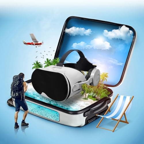 VR Headset, Virtual Reality Headset with Controller & Headphones for Kid Adult Play 3D Game Movie, Virtual Reality Headsets To Play Games/Movies (Black)